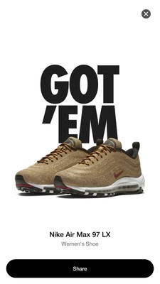 nike air max 97 gold swarovski crystal